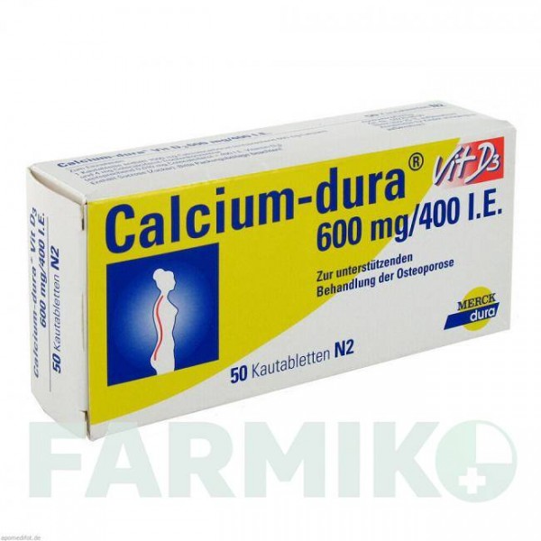 КАЛЬЦІУМ (CALCIUM) 600 мг/400 МО таблетки 50 шт - Кальцію карбонат, Колекальциферол VIATRIS