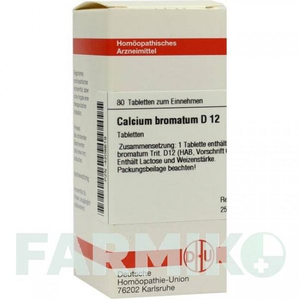 КАЛЬЦІУМ БРОМАТУМ (CALCIUM BROMATUM) D 12 таблетки 80 шт - Гомеопатія DHU