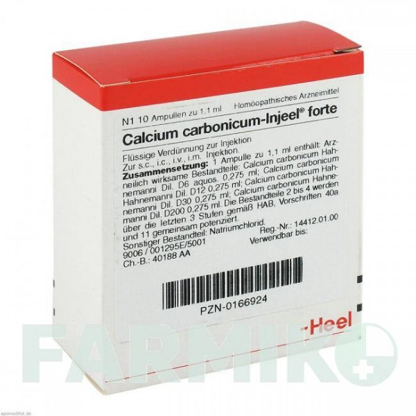 КАЛЬЦИУМ КАРБОНИКУМ (CALCIUM CARBONICUM) ампулы 10 шт - Гомеопатия BIOLOGISCHE HEILMITTEL HEEL