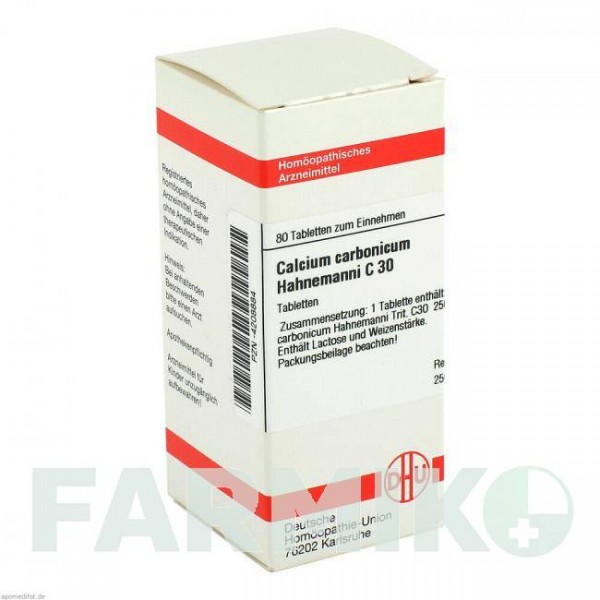 КАЛЬЦІУМ КАРБОНІКУМ (CALCIUM CARBONICUM) C 30 таблетки 80 шт - Гомеопатія DHU