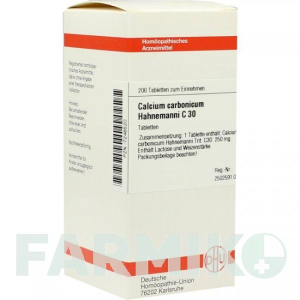КАЛЬЦІУМ КАРБОНІКУМ (CALCIUM CARBONICUM) C 30 таблетки 200 шт - Гомеопатія DHU