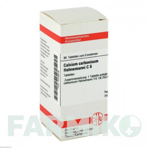 КАЛЬЦІУМ КАРБОНІКУМ (CALCIUM CARBONICUM) C 6 таблетки 80 шт - Гомеопатія DHU