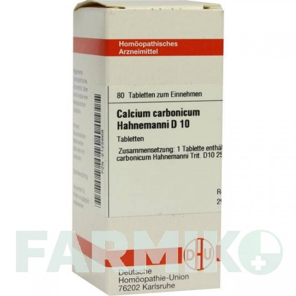 КАЛЬЦІУМ КАРБОНІКУМ (CALCIUM CARBONICUM) D 10 таблетки 80 шт - Гомеопатія DHU