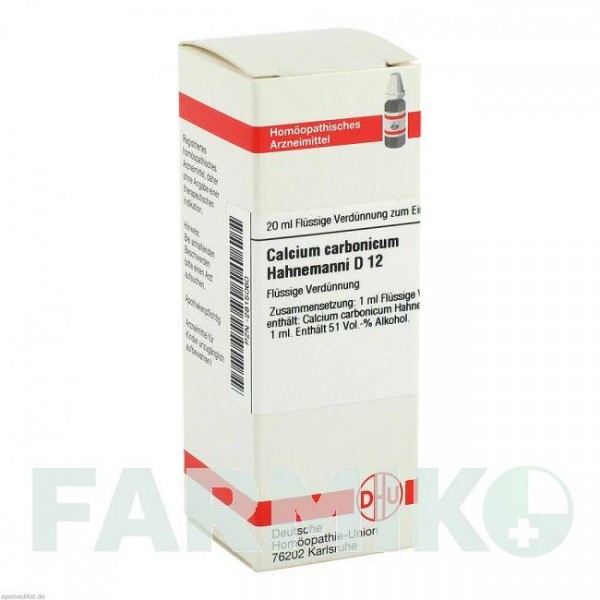 КАЛЬЦІУМ КАРБОНІКУМ (CALCIUM CARBONICUM) D 12 розчин 20 мл - Гомеопатія DHU