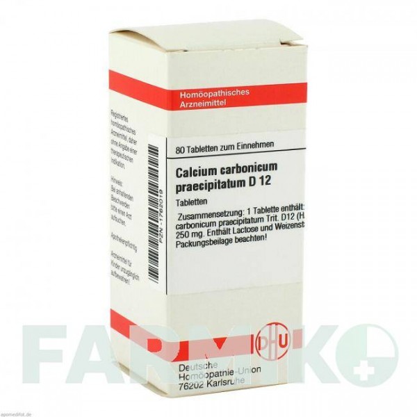 КАЛЬЦІУМ КАРБОНІКУМ (CALCIUM CARBONICUM) D 12 таблетки 80 шт - Гомеопатія DHU