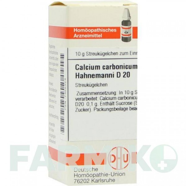 КАЛЬЦІУМ КАРБОНІКУМ (CALCIUM CARBONICUM) D 20 глобули 10 г - Гомеопатія DHU