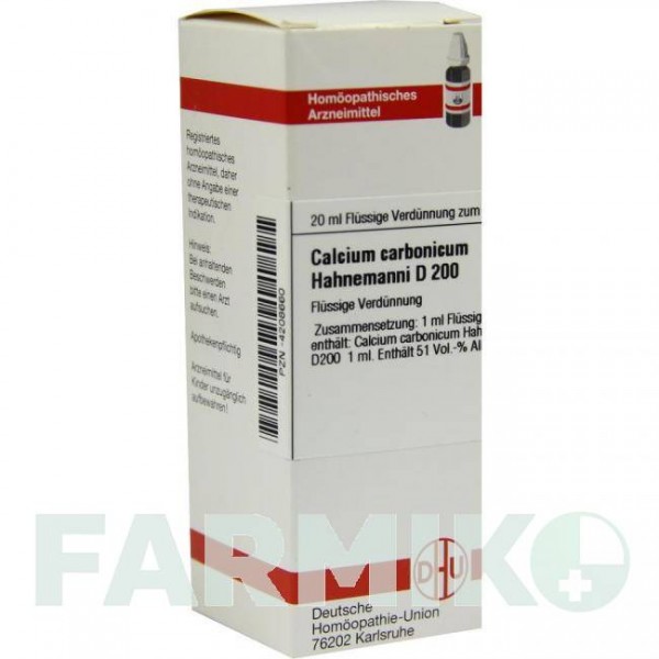 КАЛЬЦІУМ КАРБОНІКУМ (CALCIUM CARBONICUM) D 200 розчин 20 мл - Гомеопатія DHU