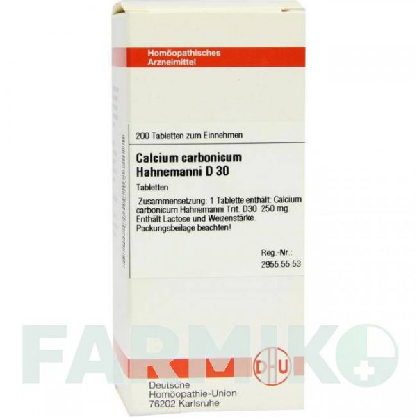 КАЛЬЦІУМ КАРБОНІКУМ (CALCIUM CARBONICUM) D 30 таблетки 200 шт - Гомеопатія DHU
