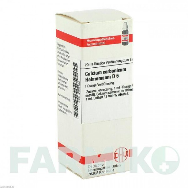 КАЛЬЦІУМ КАРБОНІКУМ (CALCIUM CARBONICUM) D 6 розчин 20 мл - Гомеопатія DHU