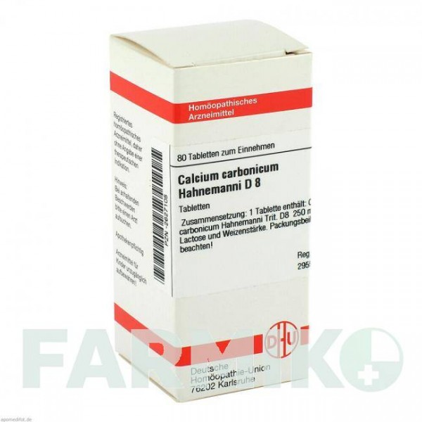 КАЛЬЦІУМ КАРБОНІКУМ (CALCIUM CARBONICUM) D 8 таблетки 80 шт - Гомеопатія DHU
