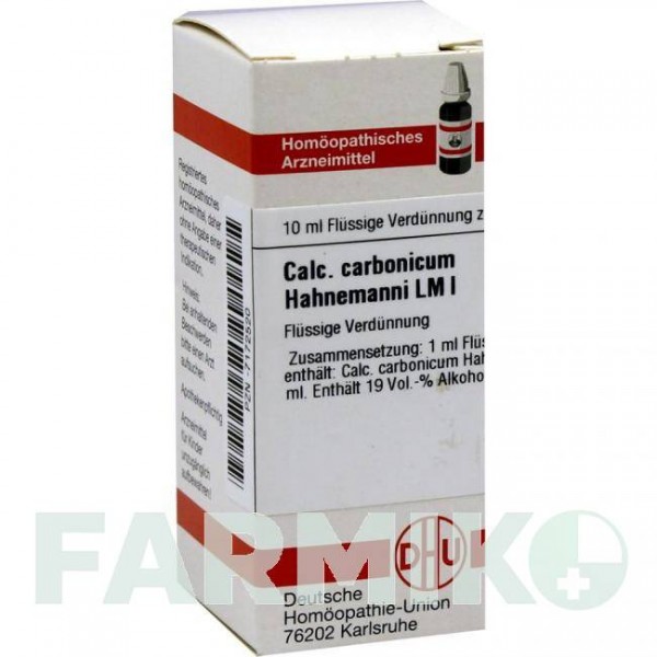 КАЛЬЦІУМ КАРБОНІКУМ (CALCIUM CARBONICUM) LM I розчин 10 мл - Гомеопатія DHU