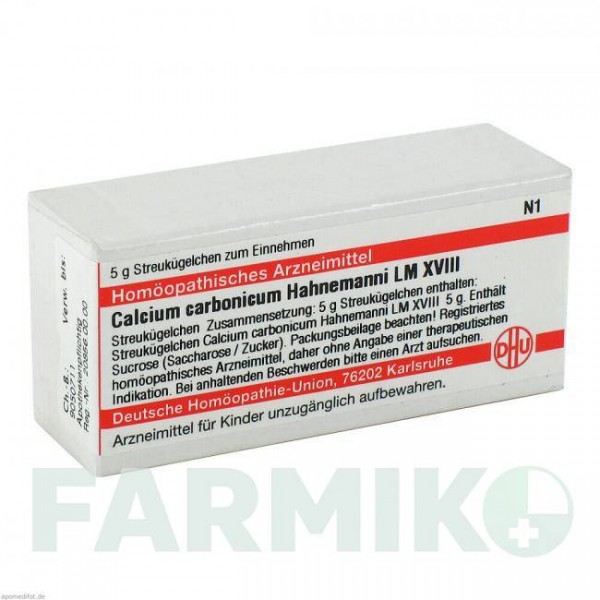 КАЛЬЦІУМ КАРБОНІКУМ (CALCIUM CARBONICUM) LM XVIII глобули 5 г - Гомеопатія DHU