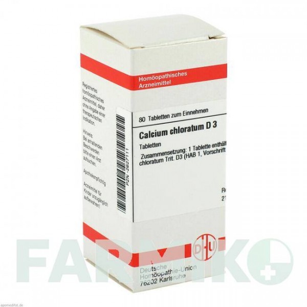 КАЛЬЦІУМ ХЛОРАТУМ (CALCIUM CHLORATUM) D 3 таблетки 80 шт - Гомеопатія DHU