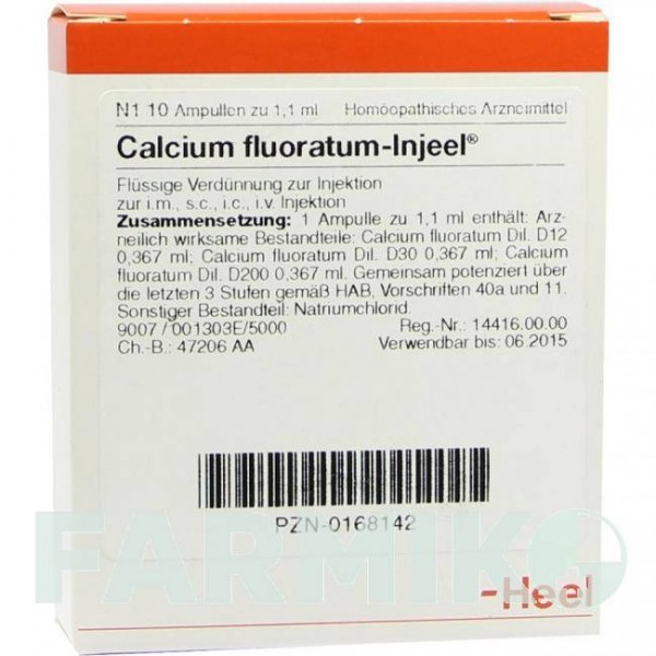 КАЛЬЦИУМ ФЛУОРАТУМ (CALCIUM FLUORATUM) ампулы 10 шт - Гомеопатия BIOLOGISCHE HEILMITTEL HEEL
