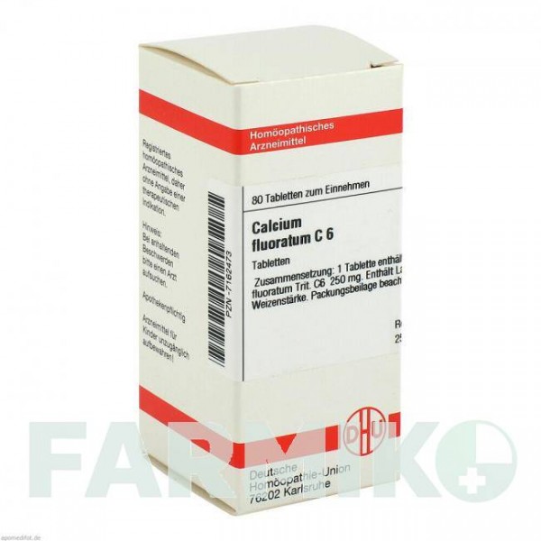 КАЛЬЦІУМ ФЛУОРАТУМ (CALCIUM FLUORATUM) C 6 таблетки 80 шт - Гомеопатія DHU