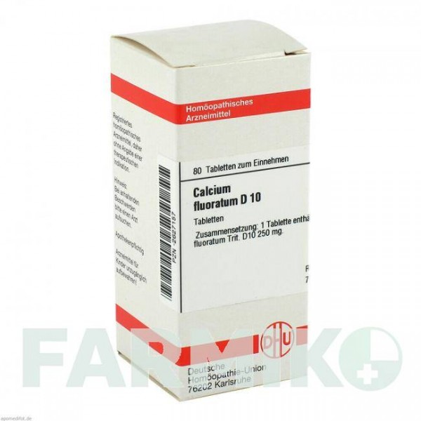 КАЛЬЦІУМ ФЛУОРАТУМ (CALCIUM FLUORATUM) D 10 таблетки 80 шт - Гомеопатія DHU
