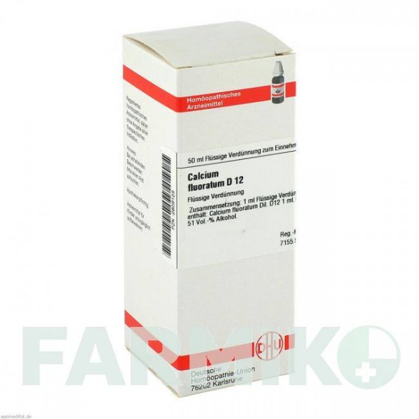 КАЛЬЦІУМ ФЛУОРАТУМ (CALCIUM FLUORATUM) D 12 розчин 50 мл - Гомеопатія DHU