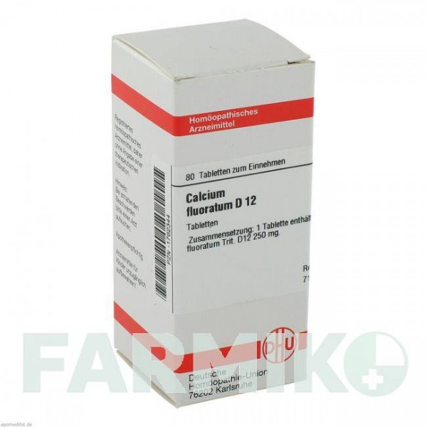 КАЛЬЦІУМ ФЛУОРАТУМ (CALCIUM FLUORATUM) D 12 таблетки 80 шт - Гомеопатія DHU