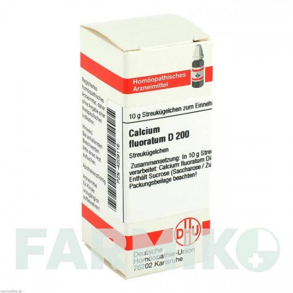 КАЛЬЦІУМ ФЛУОРАТУМ (CALCIUM FLUORATUM) D 200 глобули 10 г - Гомеопатія DHU