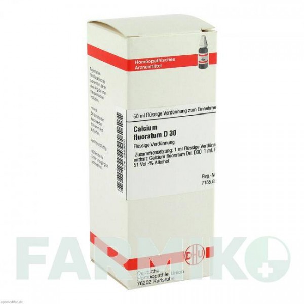 КАЛЬЦІУМ ФЛУОРАТУМ (CALCIUM FLUORATUM) D 30 розчин 50 мл - Гомеопатія DHU