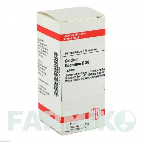 КАЛЬЦІУМ ФЛУОРАТУМ (CALCIUM FLUORATUM) D 30 таблетки 80 шт - Гомеопатія DHU