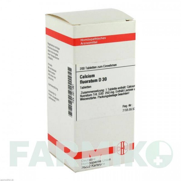 КАЛЬЦІУМ ФЛУОРАТУМ (CALCIUM FLUORATUM) D 30 таблетки 200 шт - Гомеопатія DHU
