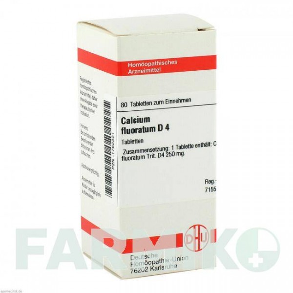 КАЛЬЦІУМ ФЛУОРАТУМ (CALCIUM FLUORATUM) D 4 таблетки 80 шт - Гомеопатія DHU