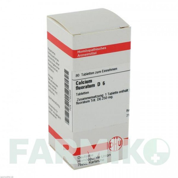 КАЛЬЦІУМ ФЛУОРАТУМ (CALCIUM FLUORATUM) D 6 таблетки 80 шт - Гомеопатія DHU