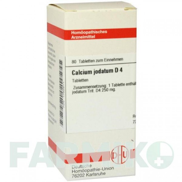 КАЛЬЦІУМ ЙОДАТУМ (CALCIUM JODATUM) D 4 таблетки 80 шт - Гомеопатія DHU