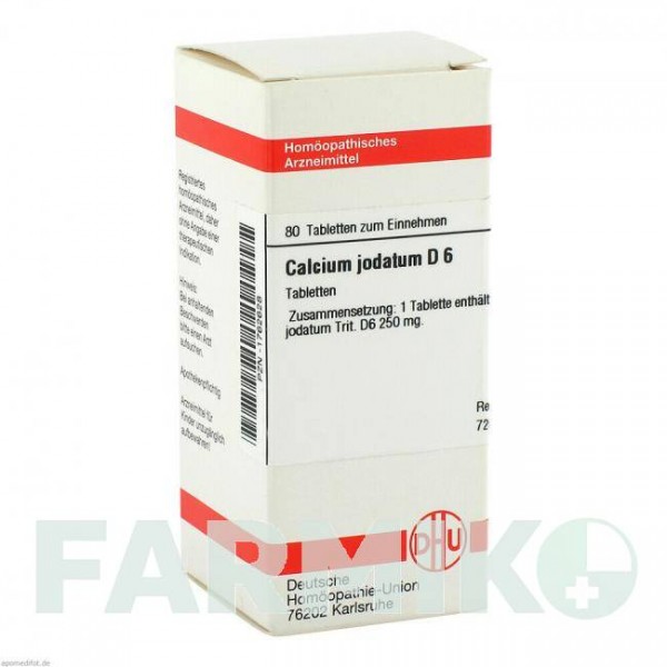 КАЛЬЦІУМ ЙОДАТУМ (CALCIUM JODATUM) D 6 таблетки 80 шт - Гомеопатія DHU