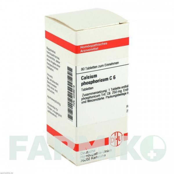 КАЛЬЦІУМ ФОСФОРИКУМ (CALCIUM PHOSPHORICUM) C 6 таблетки 80 шт - Гомеопатія DHU