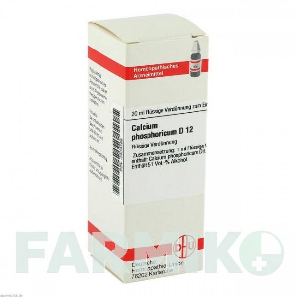КАЛЬЦІУМ ФОСФОРИКУМ (CALCIUM PHOSPHORICUM) D 12 розчин 20 мл - Гомеопатія DHU