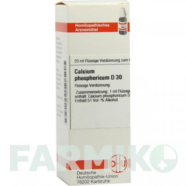 КАЛЬЦІУМ ФОСФОРИКУМ (CALCIUM PHOSPHORICUM) D 30 розчин 20 мл - Гомеопатія DHU