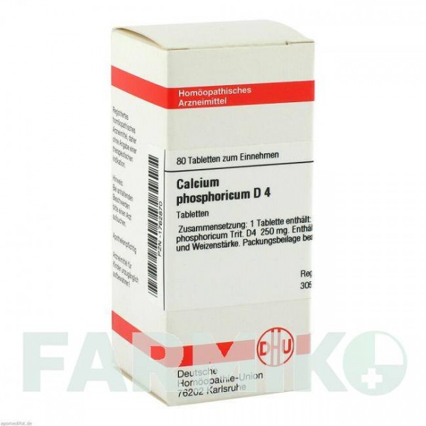 КАЛЬЦІУМ ФОСФОРИКУМ (CALCIUM PHOSPHORICUM) D 4 таблетки 80 шт - Гомеопатія DHU