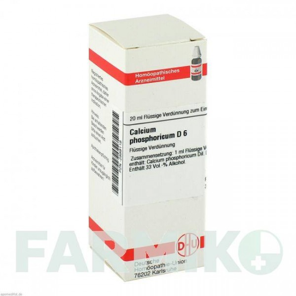 КАЛЬЦІУМ ФОСФОРИКУМ (CALCIUM PHOSPHORICUM) D 6 розчин 20 мл - Гомеопатія DHU