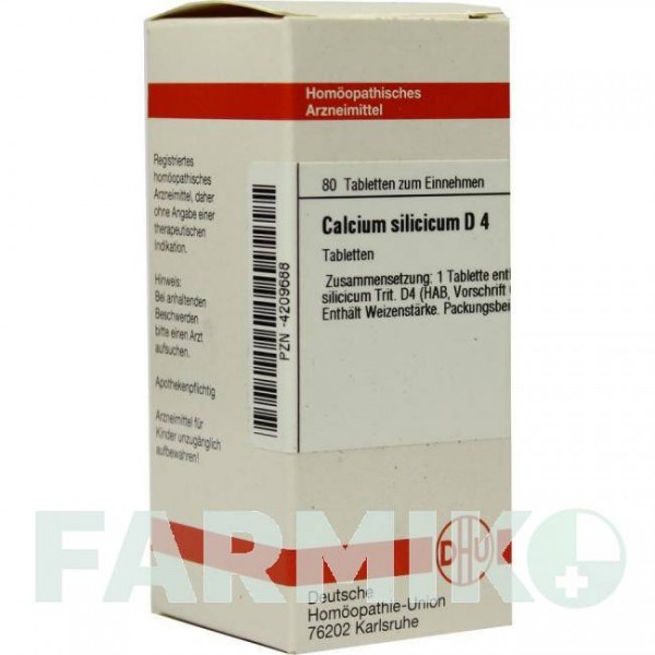 КАЛЬЦІУМ СИЛІЦИКУМ (CALCIUM SILICICUM) D 4 таблетки 80 шт - Гомеопатія DHU