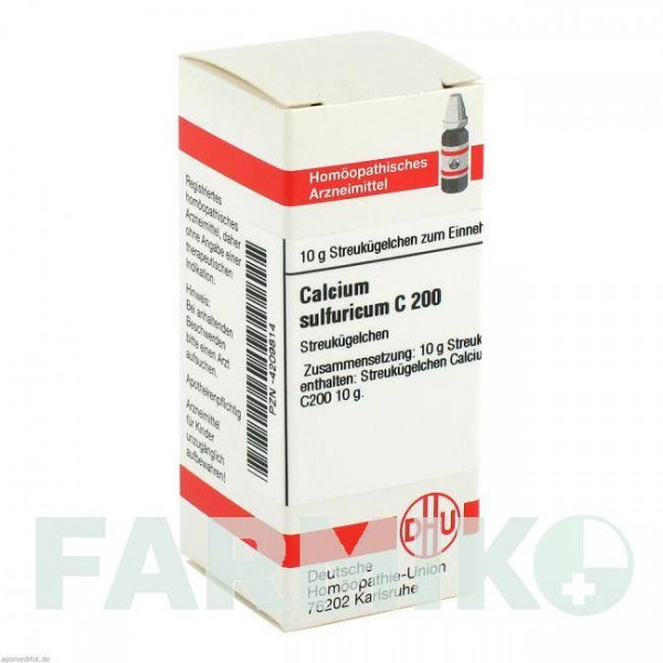 КАЛЬЦІУМ СУЛЬФУРИКУМ (CALCIUM SULFURICUM) C 200 глобули 10 г - Гомеопатія DHU
