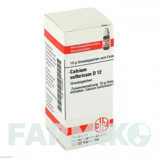 КАЛЬЦІУМ СУЛЬФУРИКУМ (CALCIUM SULFURICUM) D 12 глобули 10 г - Гомеопатія DHU