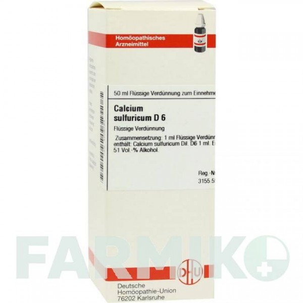 КАЛЬЦІУМ СУЛЬФУРИКУМ (CALCIUM SULFURICUM) D 6 розчин 50 мл - Гомеопатія DHU