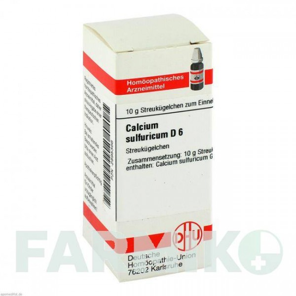 КАЛЬЦІУМ СУЛЬФУРИКУМ (CALCIUM SULFURICUM) D 6 глобули 10 г - Гомеопатія DHU