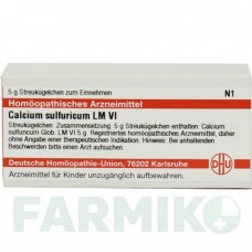 КАЛЬЦИУМ СУЛЬФУРИКУМ (CALCIUM SULFURICUM) LM VI глобули 5 г - Гомеопатия DHU