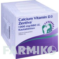 КАЛЬЦИУМ ВИТАМИН (CALCIUM VITAMIN) 1000 мг/880 МЕ таблетки 100 шт - Кальция карбонат, Колекальциферол ZENTIVA