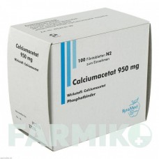 КАЛЬЦІУМАЦЕТАТ (CALCIUMACETAT) 950 мг таблетки 100 шт - Кальцію ацетат KYRAMED BIOMOL
