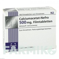 КАЛЬЦІУМАЦЕТАТ НЕФРО (CALCIUMACETAT NEFRO) 500 мг таблетки 100 шт - Кальцію ацетат MEDICE PUTTER