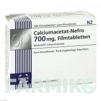 КАЛЬЦІУМАЦЕТАТ НЕФРО (CALCIUMACETAT NEFRO) 700 мг таблетки 100 шт - Кальцію ацетат MEDICE PUTTER