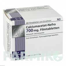 КАЛЬЦІУМАЦЕТАТ НЕФРО (CALCIUMACETAT NEFRO) 700 мг таблетки 200 шт - Кальцію ацетат MEDICE PUTTER