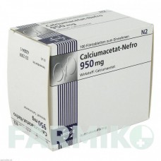 КАЛЬЦІУМАЦЕТАТ НЕФРО (CALCIUMACETAT NEFRO) 950 мг таблетки 100 шт - Кальцію ацетат MEDICE PUTTER