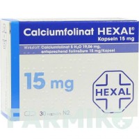 КАЛЬЦІУМФОЛІНАТ (CALCIUMFOLINAT) 15 мг капсули 30 шт - Кальцію фолінат HEXAL