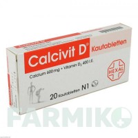 КАЛЬЦИВІТ (CALCIVIT) таблетки 20 шт - Кальцію карбонат, Колекальциферол CHEPLAPHARM