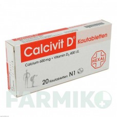 КАЛЬЦИВІТ (CALCIVIT) таблетки 20 шт - Кальцію карбонат, Колекальциферол CHEPLAPHARM